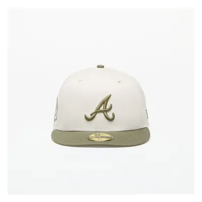 Kšiltovka New Era Atlanta Braves MLB White Crown 59FIFTY Fitted Cap Ivory/ New Olive