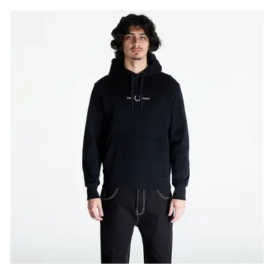 Mikina FRED PERRY Raised Graphic Hooded Sweatshirt Black