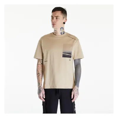 Tričko Calvin Klein Jeans Serenity Back Graphic Beige