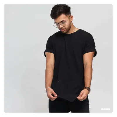 Tričko Urban Classics Asymetric Long Tee Black