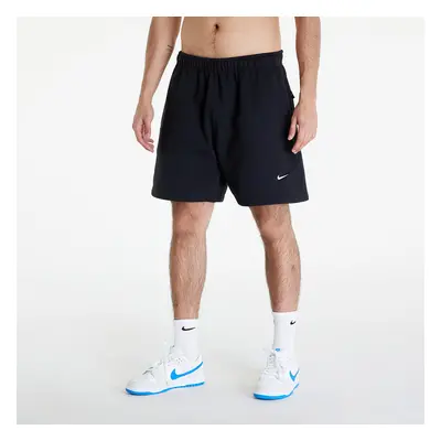 Šortky Nike Solo Swoosh Men's Brushed-Back Fleece Shorts Black/ White