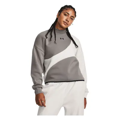 Mikina Under Armour Unstoppable Flc Crop Crew Pewter