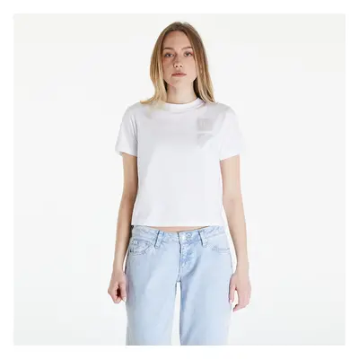 Tričko Calvin Klein Jeans Satin Boxes Baby Tee White