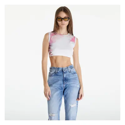 Tílko Calvin Klein Jeans Cropped Tank Top White