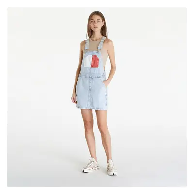 Šaty Tommy Jeans Dungaree Flag Dress Denim Light