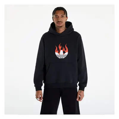 Mikina adidas Flames Logo Hoodie Black