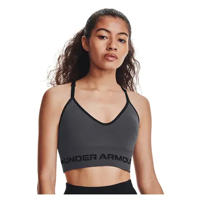 Podprsenka Under Armour Seamless Low Long Htr Bra Pitch Gray