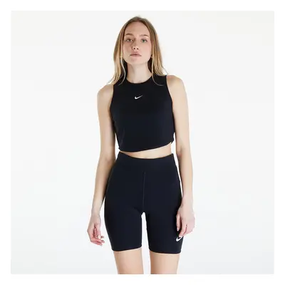 Tílko Nike Sportswear Essentials Women's Ribbed Cropped Tank Black/ Sail