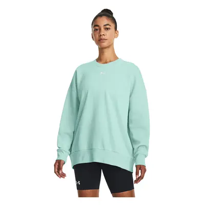 Mikina Under Armour Rival Fleece Os Crew Neo Turquoise