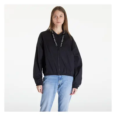 Větrovka Calvin Klein Jeans Logo Drawstring Windbreaker Black