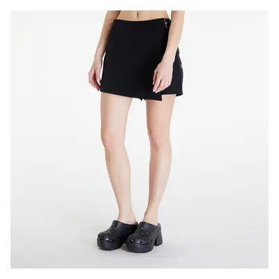 Šortky Calvin Klein Jeans Buckle Wrap Mini Skort Black