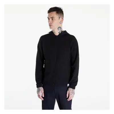 Mikina Calvin Klein Jeans Woven Tab Zip Through Black