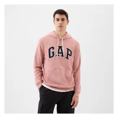 Mikina GAP French Terry Pullover Logo Hoodie Pink Rosette