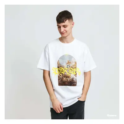 Tričko Urban Classics Pray Painting Oversize Tee White