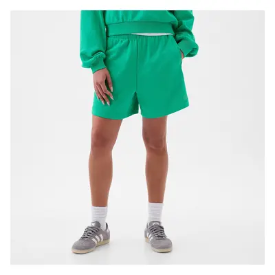 Šortky GAP French Terry Logo Boyfriend Shorts Simply Green