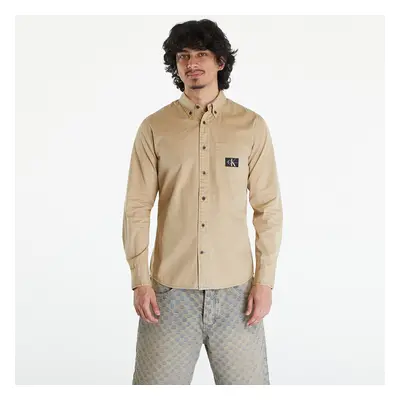 Košile Calvin Klein Jeans Regular Shirt Beige