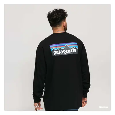 Tričko Patagonia M's LS P6 Logo Responsibili Tee Black