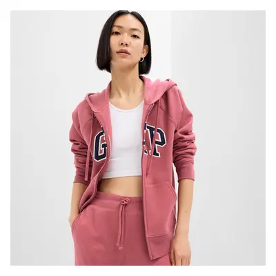 Mikina GAP Fullzip Logo Hoodie Dry Rose