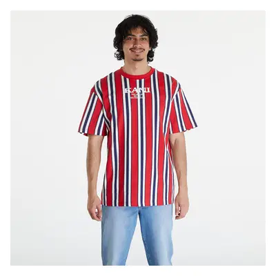 Tričko Karl Kani Retro Striped Tee Red/ Navy/ Off White