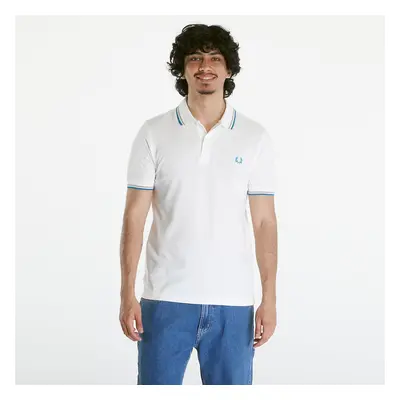 Tričko FRED PERRY Twin Tipped Shirt Snow White/ Warm grey/ Ocean