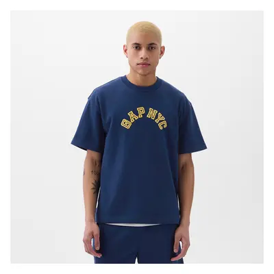 Šortky GAP Shortsleeve Crew Neck Top Pangea Blue