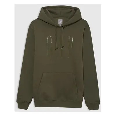 Mikina GAP Shine Logo Hoodie Army Jacket Green