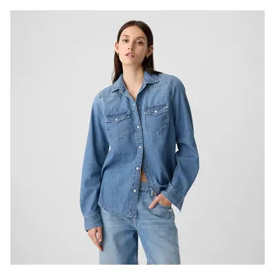 Košile GAP Denim Shirt Medium Wash