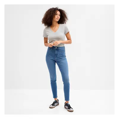 Kalhoty GAP Denim Pants Jegging - High Rise Medium Sun