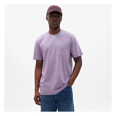 Tričko GAP Basic Pocket Tee Amethyst