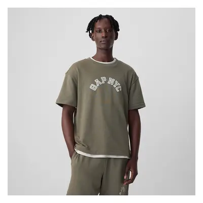 Šortky GAP Shortsleeve Crew Neck Top Sage