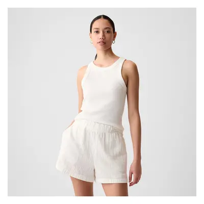 Tílko GAP Modal Rib Halter New Off White