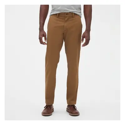 Kalhoty GAP Chino Straight Fit Pants Palomino Brown Global