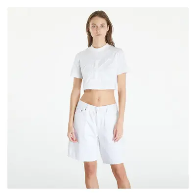 Tričko Calvin Klein Jeans Premium Monologo Cropped T-Shirt White