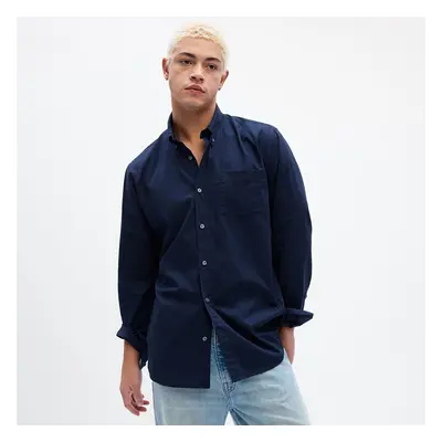 Košile GAP Standard Stretch Poplin Shirt Tapestry Navy