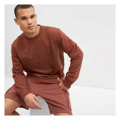 Mikina GAP Crewneck Logo Sweatshirt Burnt Russet