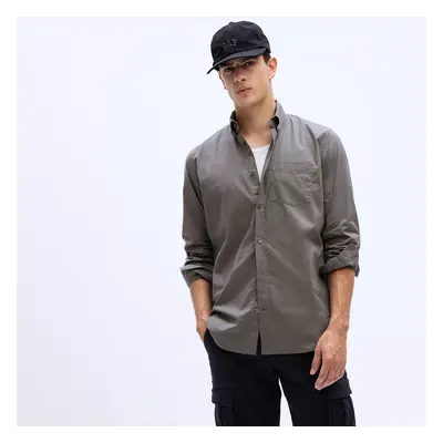 Košile GAP Standard Stretch Poplin Shirt New Shadow