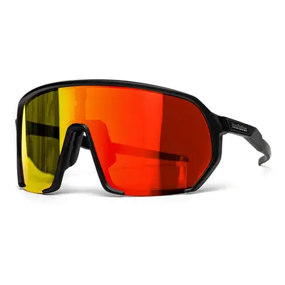 Sluneční brýle Horsefeathers Archie Bike Sunglasses Black/ Mirror Red