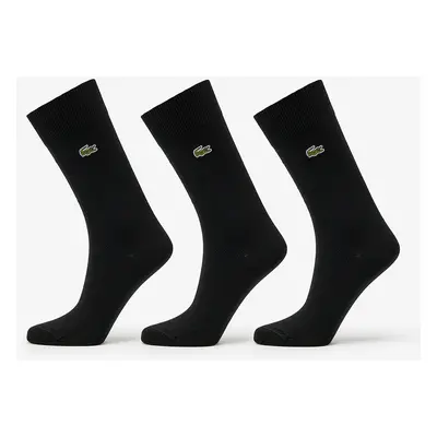 Ponožky LACOSTE Cotton Blend Sock 3-Pack černé