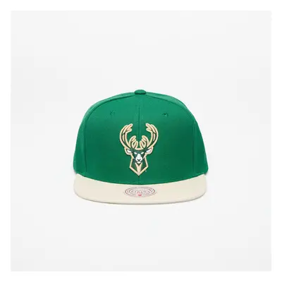 Kšiltovka Mitchell & Ness Milwaukee Bucks Team Tone Snapback Green/ Tan