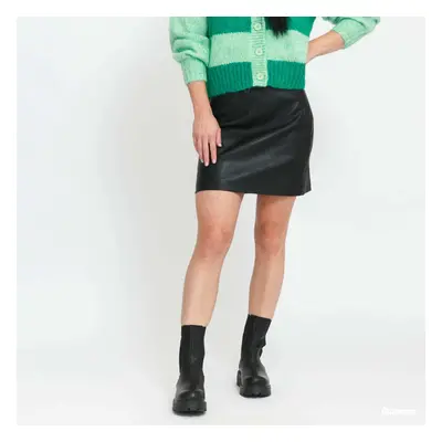 Sukně JJXX Rowe Short Faux Leather Skirt Black