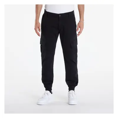 Kalhoty Urban Classics Washed Cargo Twill Jogging Pants Black