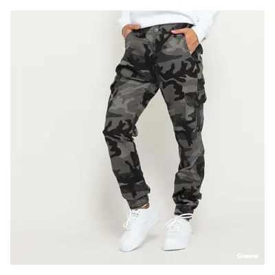 Kalhoty Urban Classics Ladies High Waist Camo Cargo Pants Grey Camo