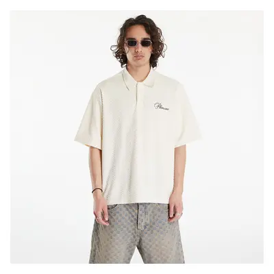 Tričko PLEASURES Zen Terry Boxy Polo Off White