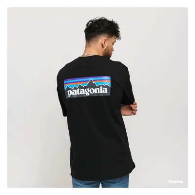 Tričko Patagonia M's P6 Logo Responsibili Tee Black