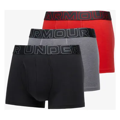 Boxerky Under Armour Performance Cotton 3in 3-Pack Grey