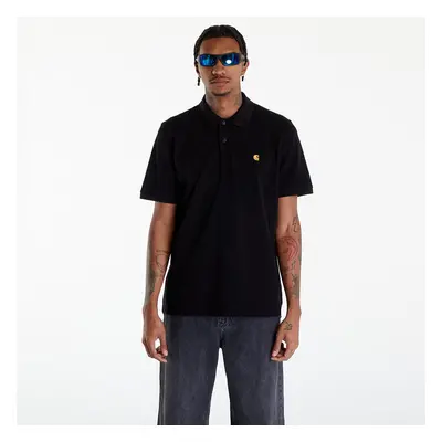 Tričko Carhartt WIP Short Sleeve Chase Pique Polo T-Shirt UNISEX Black/ Gold