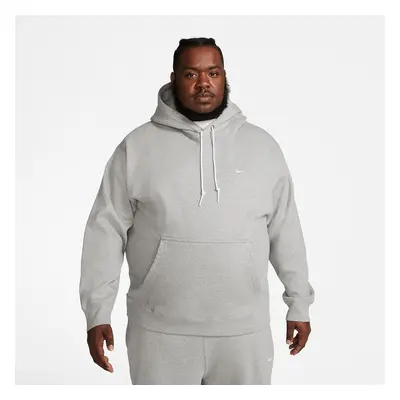 Mikina Nike Solo Swoosh Men's Fleece Pullover Hoodie Dk Grey Heather/ White