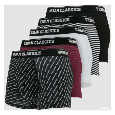 Boxerky Urban Classics Boxer Shorts 5-Pack Black/ White/ Red/ Navy/ Aop