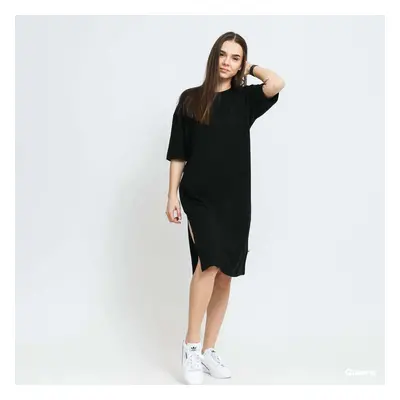 Šaty Urban Classics Ladies Organic Oversized Slit Tee Dress Black