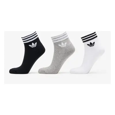 Ponožky adidas Originals Trefoil Ankle Socks 3-Pack White/ Black/ Gray